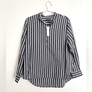 J Crew chambray and white popover shirt, NWT